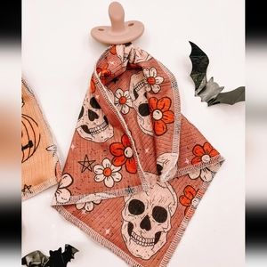 Baby Binky Flower Skull Blanket